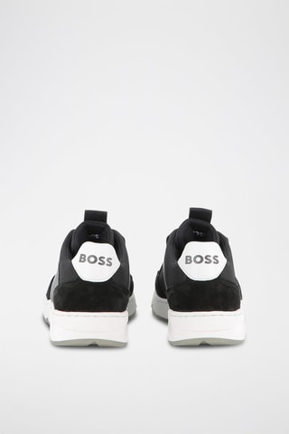 Sneakers in pelle scamosciata - Nero - Boss