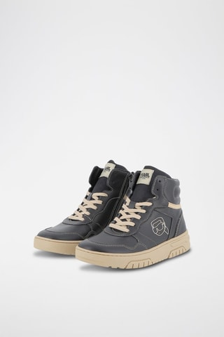 Sneakers alte in pelle - Nero - Karl Lagerfeld