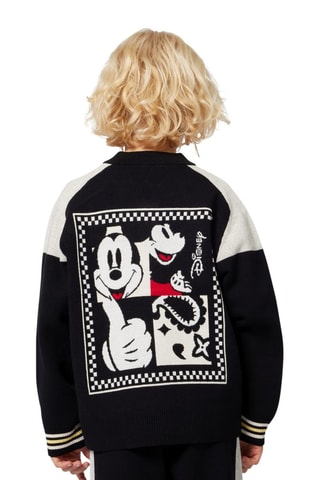 Cardigan Topolino Disney - Nero e grigio chiaro melange - Marc Jacobs