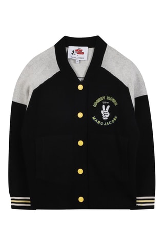 Cardigan Topolino Disney - Nero e grigio chiaro melange - Marc Jacobs