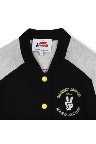 Cardigan Topolino Disney - Nero e grigio chiaro melange - Marc Jacobs