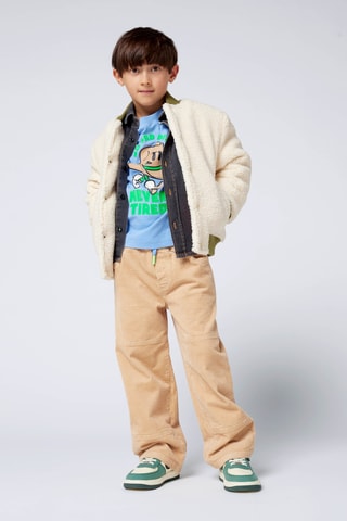 Pantalon droit en velours - Beige - Billieblush