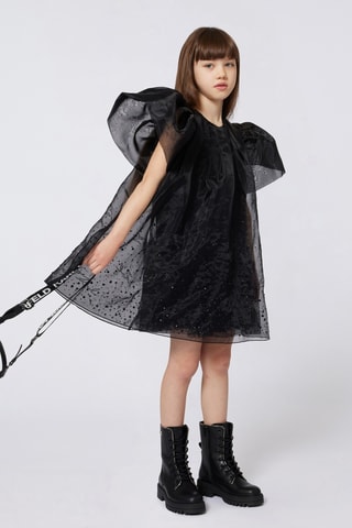 Robe volantée - Noir - Karl Lagerfeld