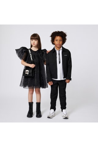 Robe volantée - Noir - Karl Lagerfeld