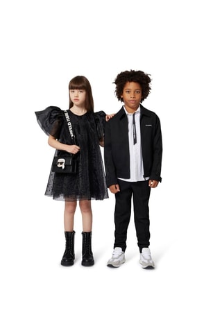 Robe volantée - Noir - Karl Lagerfeld