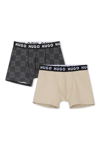2 boxers - Noir et beige - Hugo