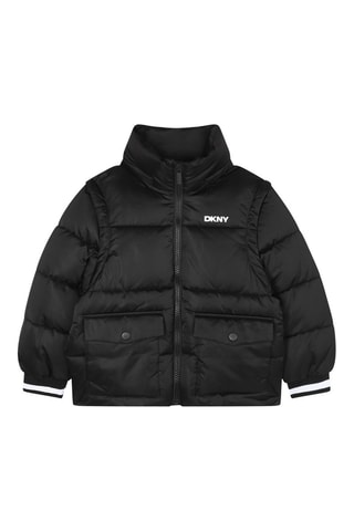 Piumino con cappuccio - Nero - DKNY