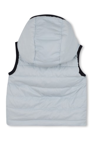 Piumino con cappuccio senza maniche double face - Blu - Boss