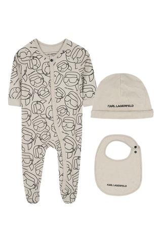 Pigiama 3 pezzi in cotone bio - Beige - Karl Lagerfeld