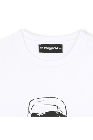 T-shirt en coton biologique - Blanc - Karl Lagerfeld