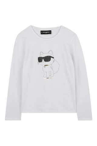 T-shirt en coton biologique - Blanc - Karl Lagerfeld