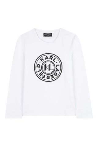 T-shirt en coton biologique - Blanc - Karl Lagerfeld
