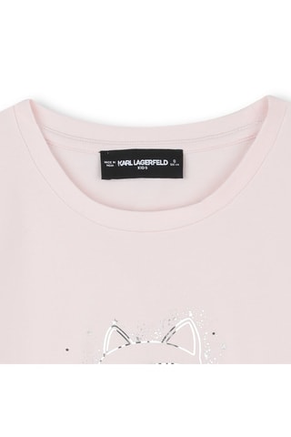 T-shirt en coton biologique - Rose - Karl Lagerfeld