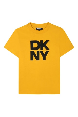 T-shirt en coton biologique - Jaune - DKNY