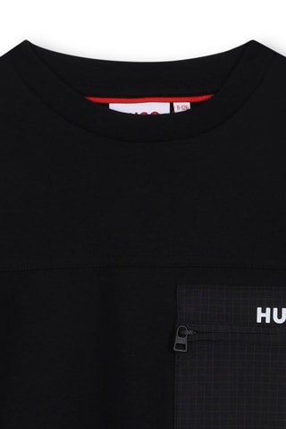 T-shirt en coton biologique - Noir - Hugo