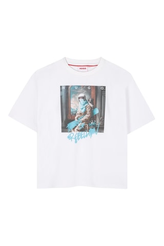 T-shirt en coton biologique - Blanc - Hugo