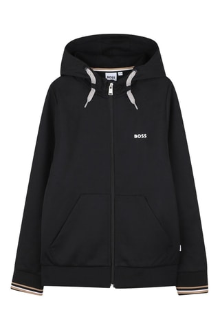 Felpa con cappuccio - Nero - Boss