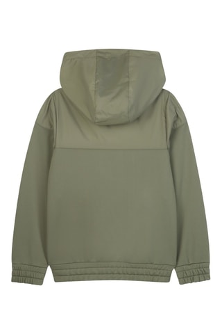 Felpa bimateriale con cappuccio - Kaki - Boss