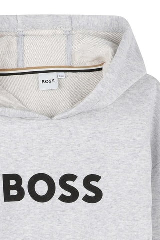 Felpa con cappuccio - Grigio melange - Boss