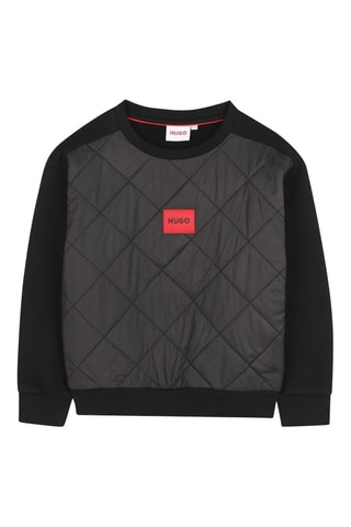 Felpa bimateriale - Nero - Hugo