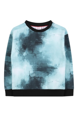 Felpa tie and dye - Blu - Hugo