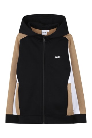 Felpa con cappuccio - Nero - Boss