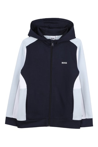 Felpa con cappuccio - Celeste - Boss