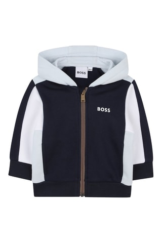 Felpa con cappuccio - Celeste - Boss