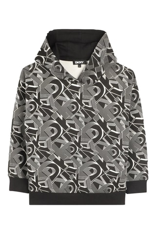 Felpa con cappuccio - Nero - DKNY