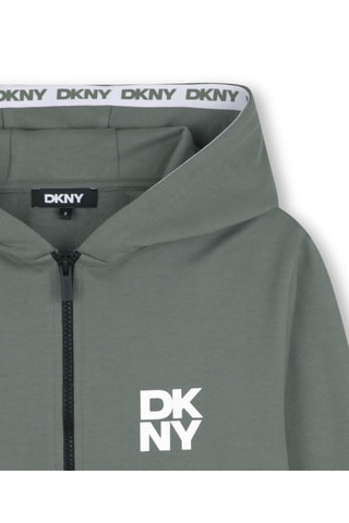 Felpa con cappuccio - Verde acqua - DKNY