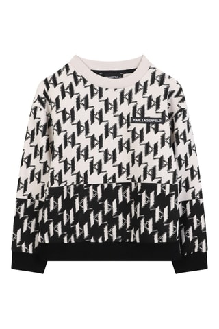 Felpa - Nero e beige - Karl Lagerfeld