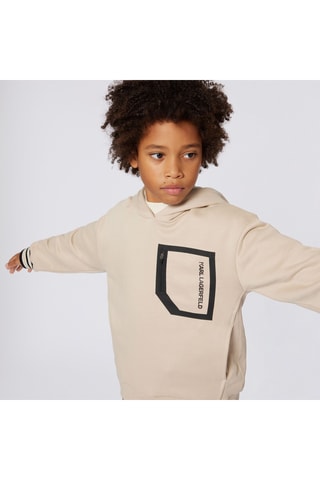 Felpa con cappuccio - Beige - Karl Lagerfeld