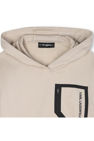 Felpa con cappuccio - Beige - Karl Lagerfeld