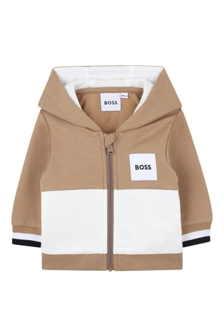 Ensemble 3 pièces en coton biologique - Marron et blanc - Boss