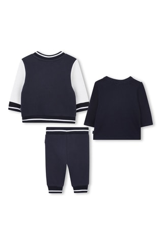 Ensemble 3 pièces en coton biologique - Bleu nuit et blanc - Boss