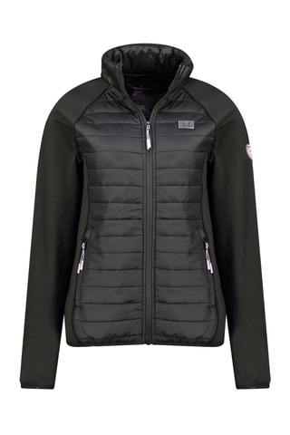 Gewatteerde Fleece Jas Softshell Toureak - Zwart, oranje en paars