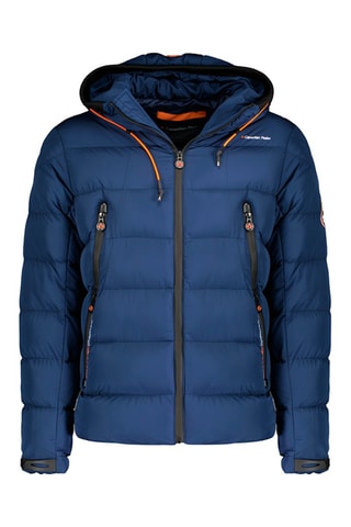Gewatteerde Jas met Capuchon Ardent - Wit, zwart, blauw en oranje