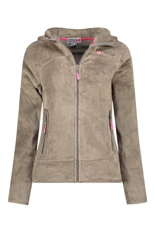 Fleece Jasje Upaloodeak  - Wit, rood en grijs