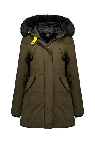 Parka met Capuchon Cherifeak  - Zwart, groen en geel