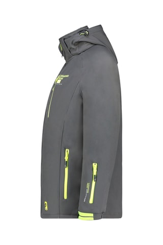 Softshell Jasje met Capuchon Ritchoneak - Geel en grijs