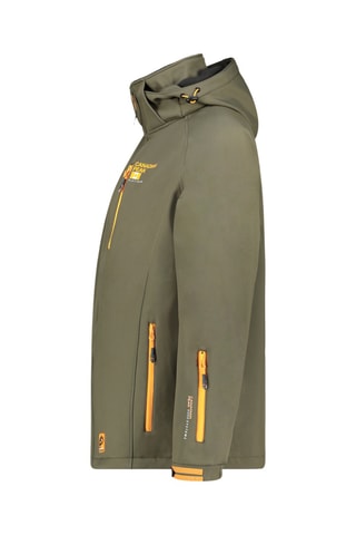 Softshell Jasje met Capuchon Ritchoneak - Groen en oranje