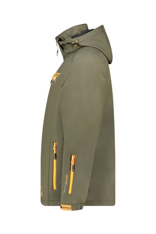 Softshell Jasje met Capuchon Ritchoneak - Groen en oranje