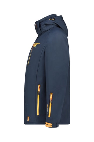 Softshell Jasje met Capuchon Ritchoneak - Blauw en oranje
