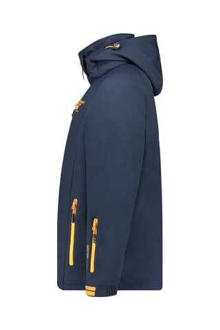 Softshell Jasje met Capuchon Ritchoneak - Blauw en oranje