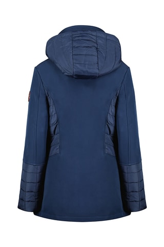Jasje van 2 Materialen met Capuchon Tadameak - Blauw