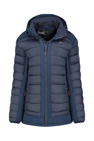 Gewatteerde Jas met Capuchon  - Blauw