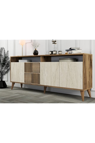 Buffet 4 portes Milan - 180 x 78,6 x 35 cm