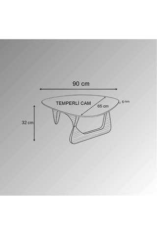 Table basse en verre  - 90 x 33 x 65 cm