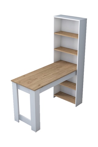 Table de cuisine avec étagère - 120 x 154 x 54 cm