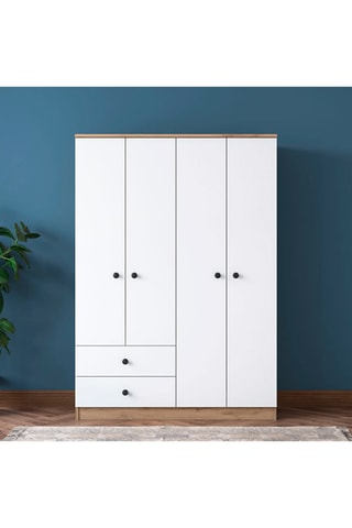 Armoire 4 portes - 120 x 42,5 x 170 cm